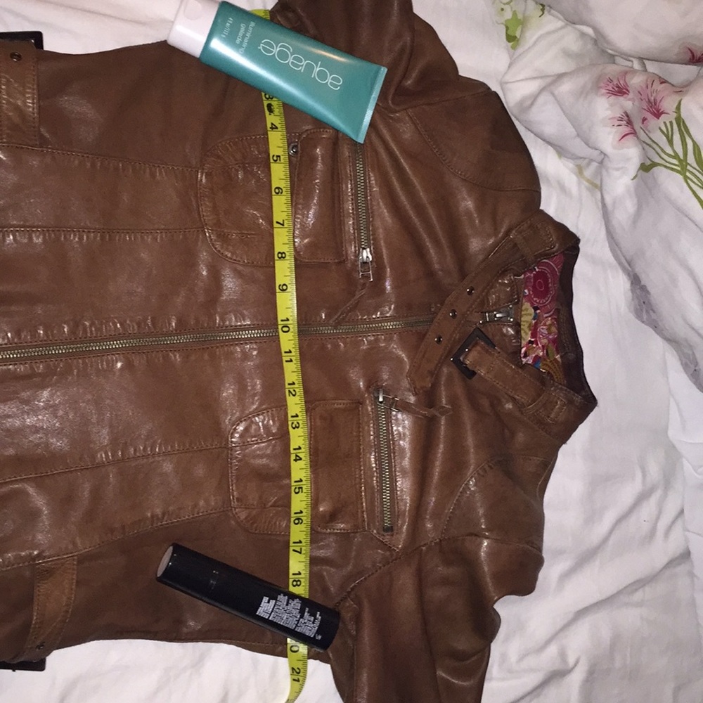 Brown/coñac leather jacket - Picture 8 of 8